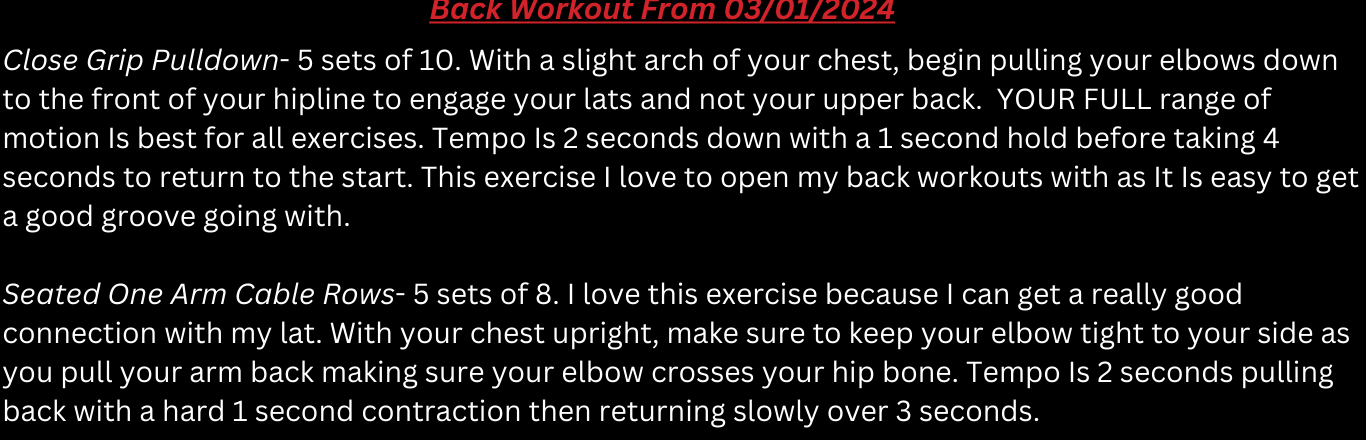 Back Workout 